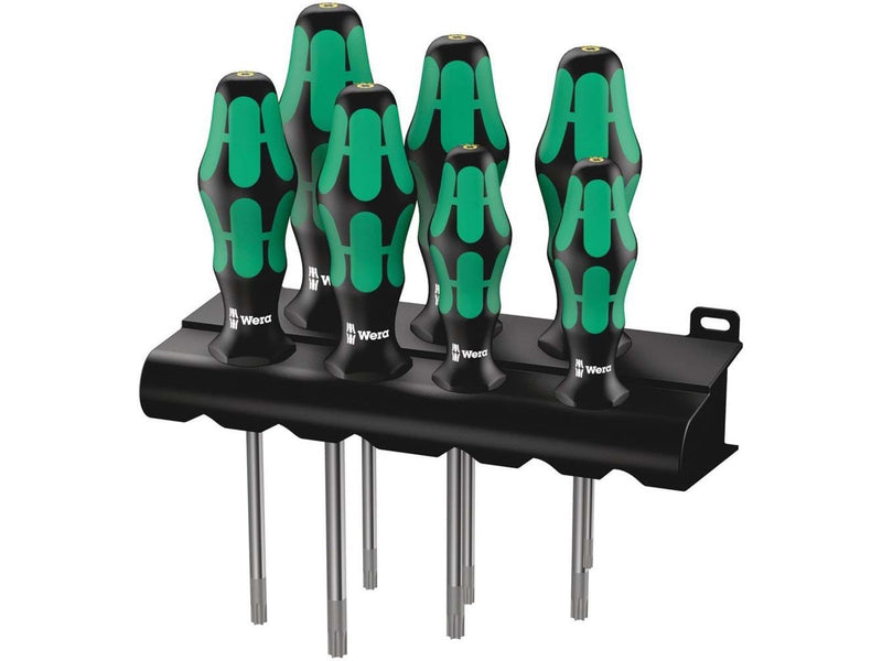 Wera 367/7 TORX® HF Kraftform Plus Schraubendrehersatz mit Haltefunktion + Rack, 7-teilig
