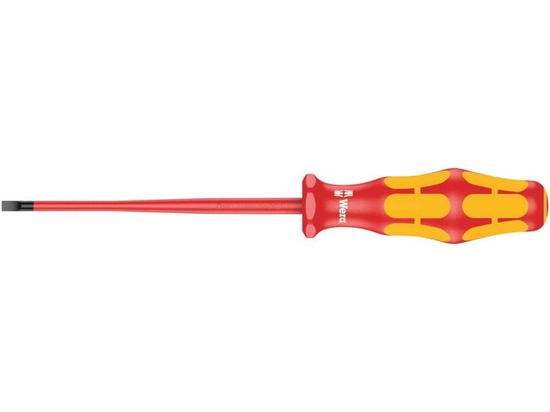 Wera 160 iS VDE-isolierter Schlitz-Schraubendreher mit reduziertem Klingendurchmesser, 0.6 x 3.5 x 100 mm