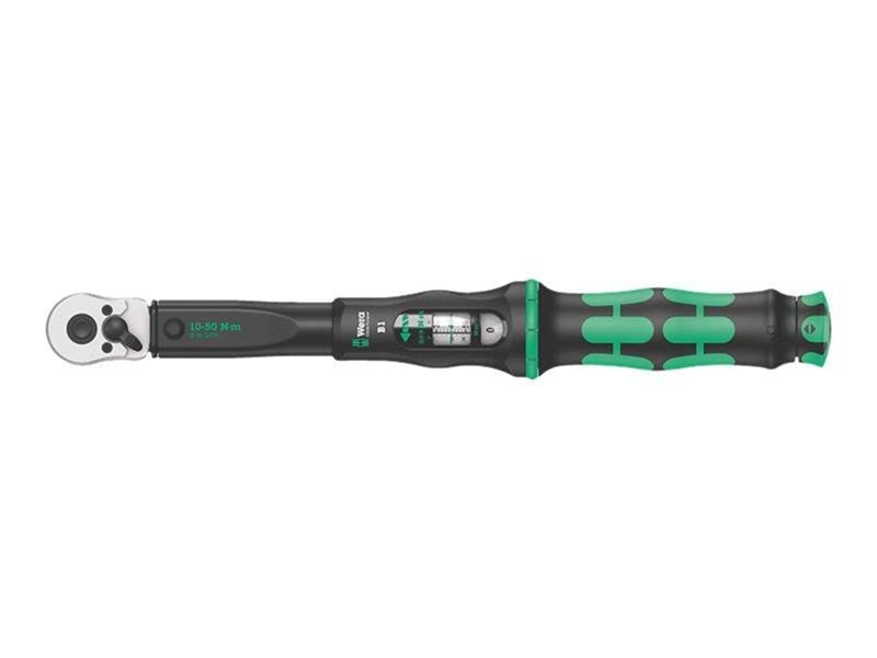 Wera Click-Torque B 1 Drehmomentschlüssel mit Umschaltknarre, 3/8 Zoll, 10 - 50 Nm