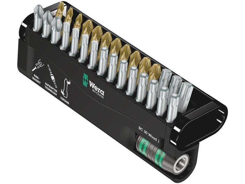 Wera Bit-Sortiment, Bit-Check 30 Wood 1, 30-teilig