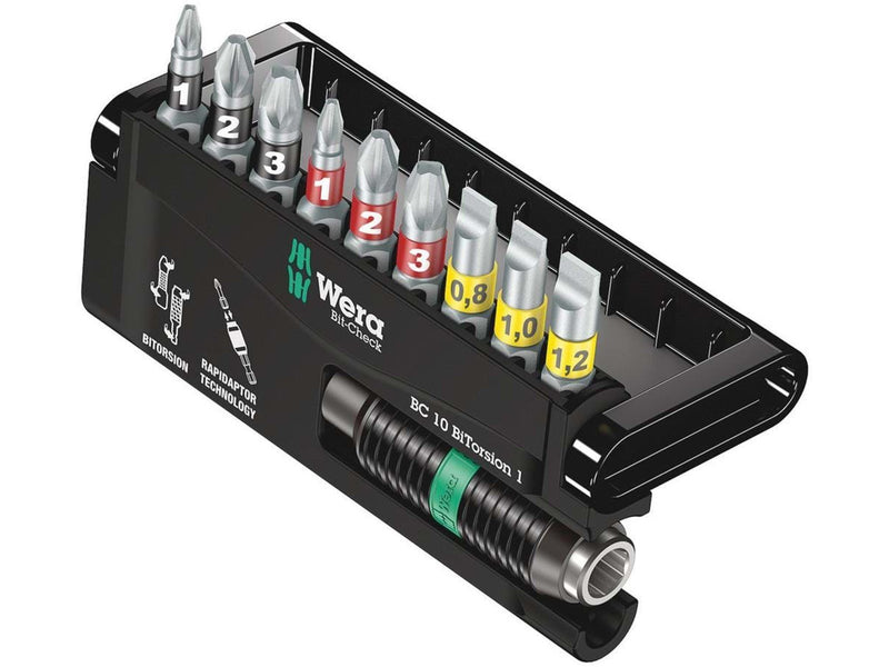 Wera Bit-Sortiment, Bit-Check 10 BiTorsion 1, 10-teilig
