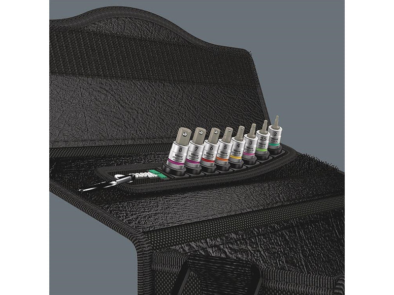 Wera Belt 2 Zyklop Bitnuss-Satz Innensechskant, mit Haltefunktion, 1/4"-Antrieb, 8-teilig