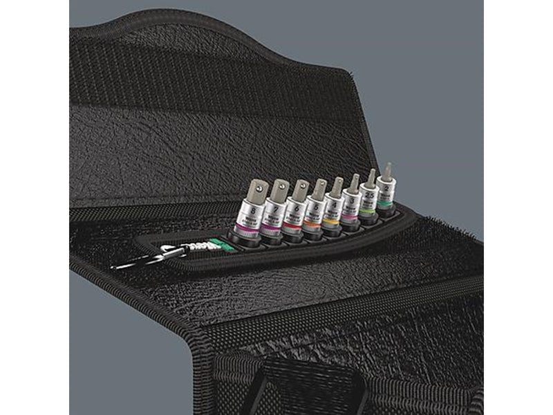 Wera Belt 2 Zyklop Bitnuss-Satz Innensechskant, mit Haltefunktion, 1/4"-Antrieb, 8-teilig
