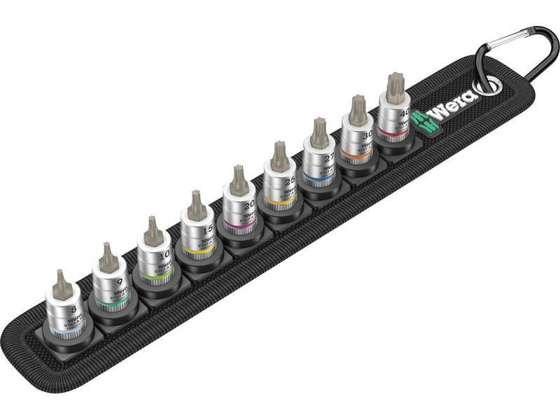 Wera Belt 3 TORX® HF Zyklop Bitnuss-Satz TORX®, mit Haltefunktion, 1/4"-Antrieb, 9-teilig