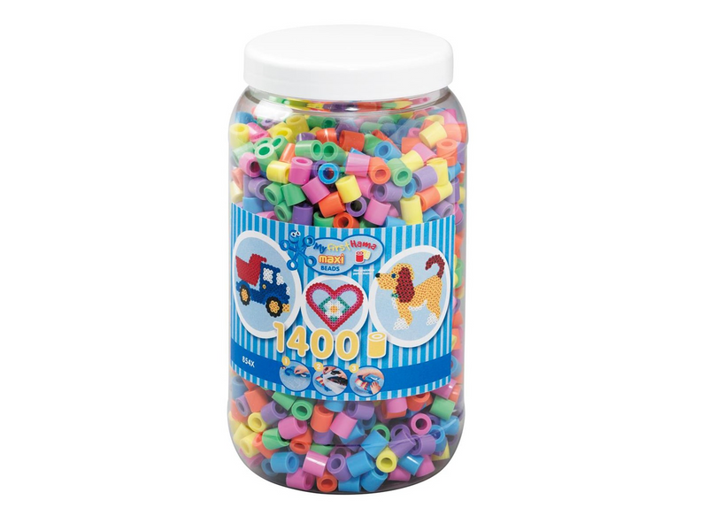 Hama Ironing beads Maxi in Pot-Pastelmix 1400 pcs