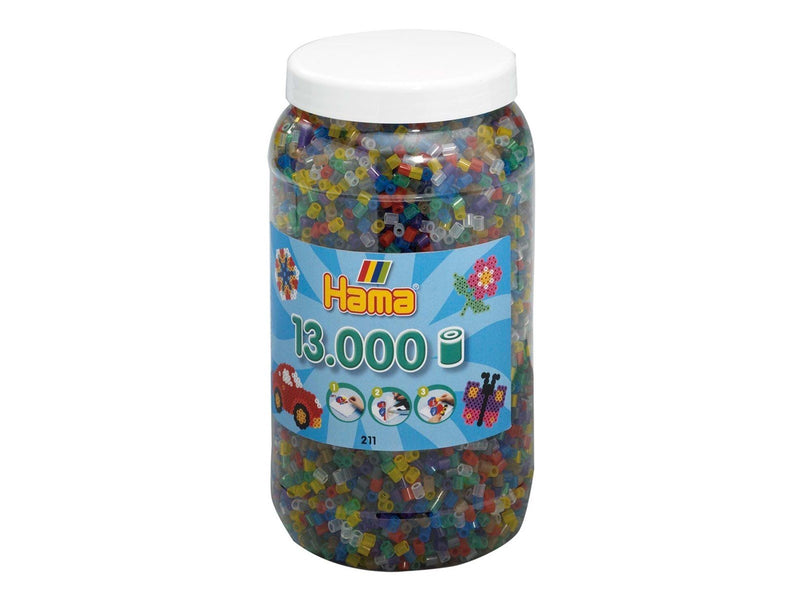 Hama Ironing beads in Pot-Transparantmix 13.000pcs.