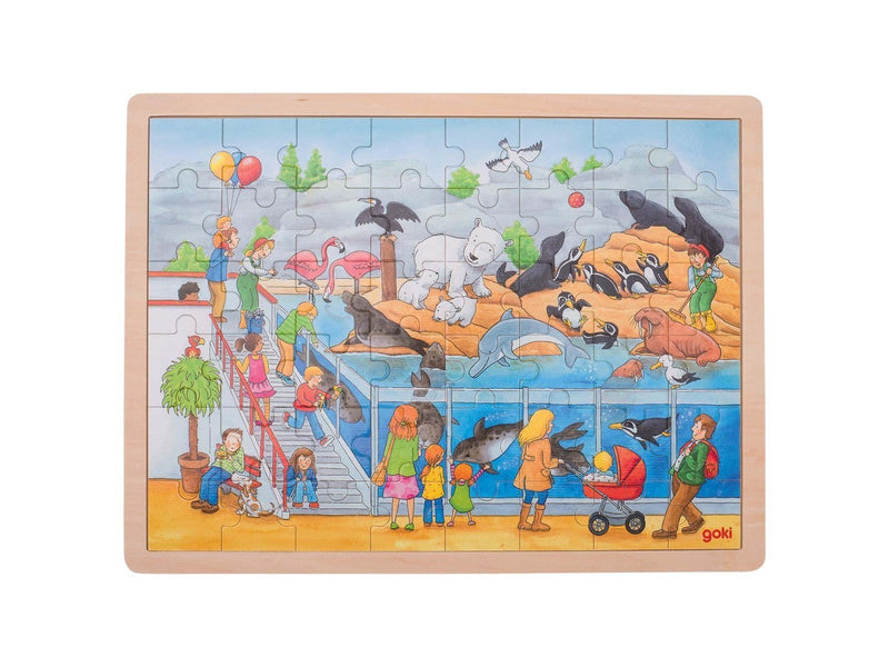 Goki Wooden Puzzle Zoo Holz