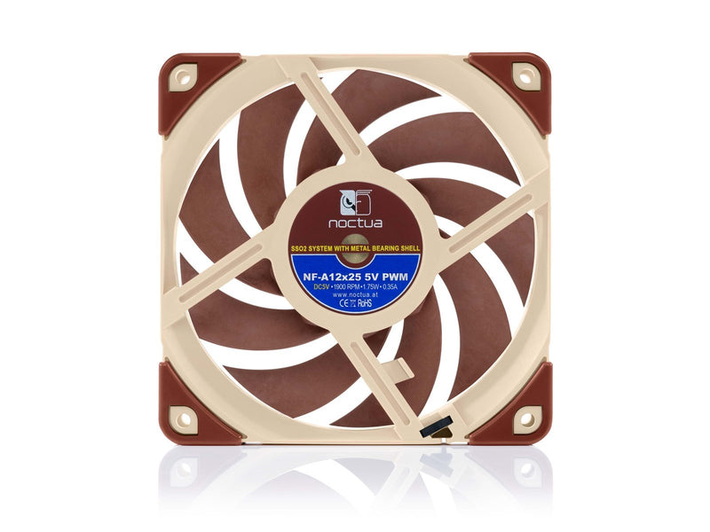 Noctua NF-A12x25 5V PWM - Gehäuselüfter - 120mm - Braun - 21 dBA