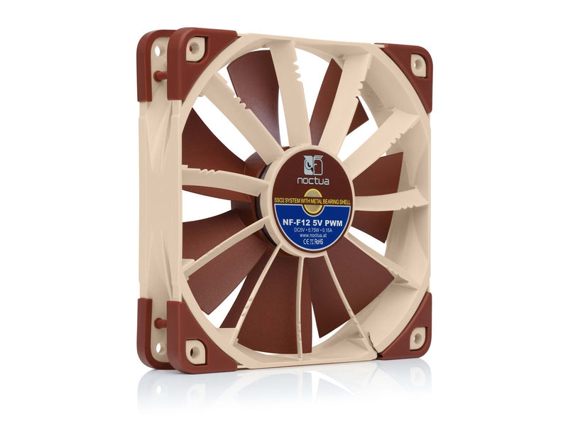 Noctua NF-F12 5V PWM - Gehäuselüfter - 120mm - Braun - 22 dBA
