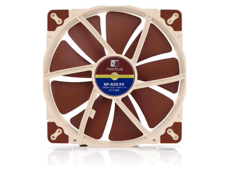 Noctua NF-A20 5V - Gehäuselüfter - 200mm - Braun - 18 dBA