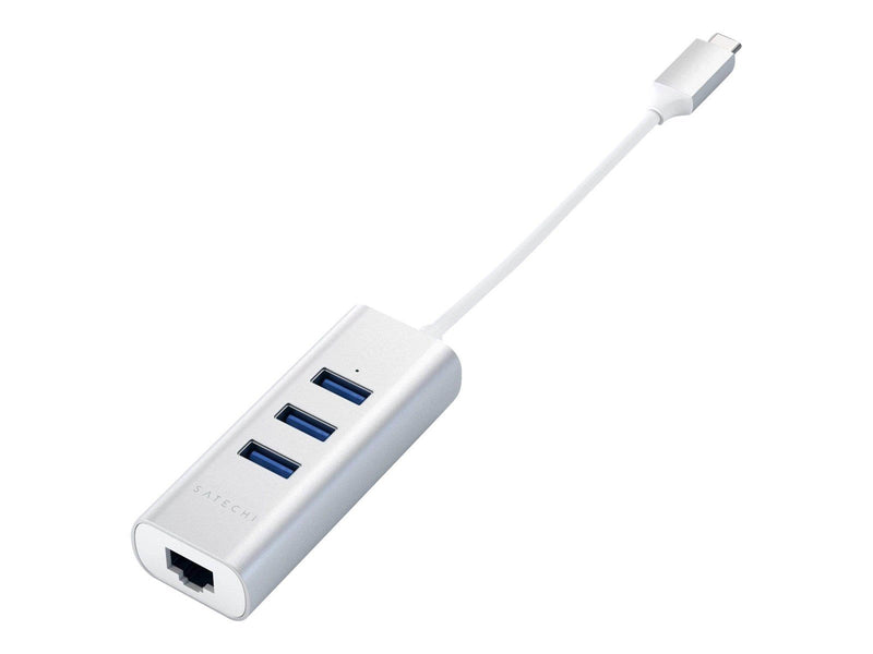 Satechi USB-C Aluminium hub - 3 port USB 3.0 + Ethernet Silver USB-Hubs - USB 3.0 - 3 - silber