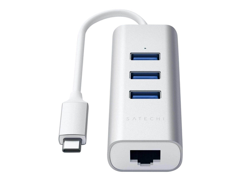 Satechi USB-C Aluminium hub - 3 port USB 3.0 + Ethernet Silver USB-Hubs - USB 3.0 - 3 - silber