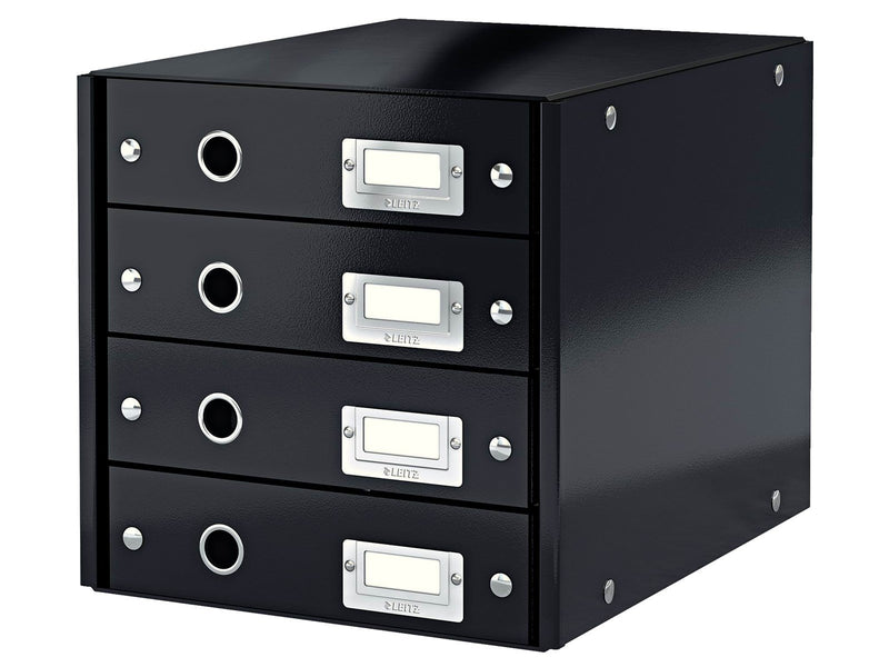 Leitz  Click & Store WOW Schubladenset (4 Schubladen) Schwarz