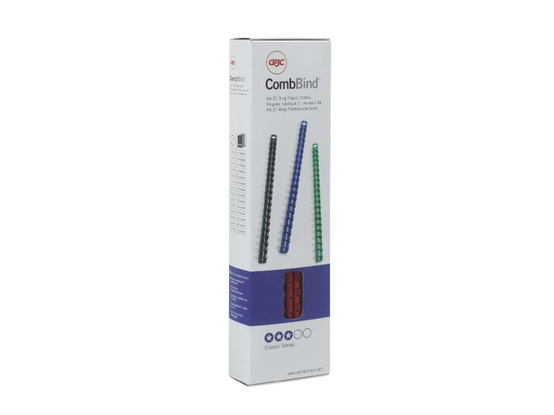 GBC CombBind™ Plastikbinderücken A4 12 mm Schwarz - Plastic binding comb