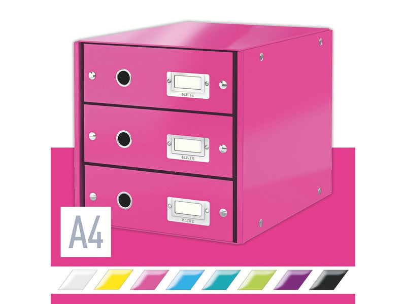 Leitz  Click & Store WOW Schubladenset (3 Schubladen) Pink