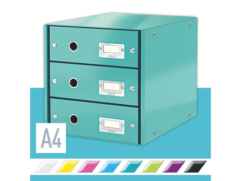 Leitz  Click & Store WOW Schubladenset (3 Schubladen) Eisblau