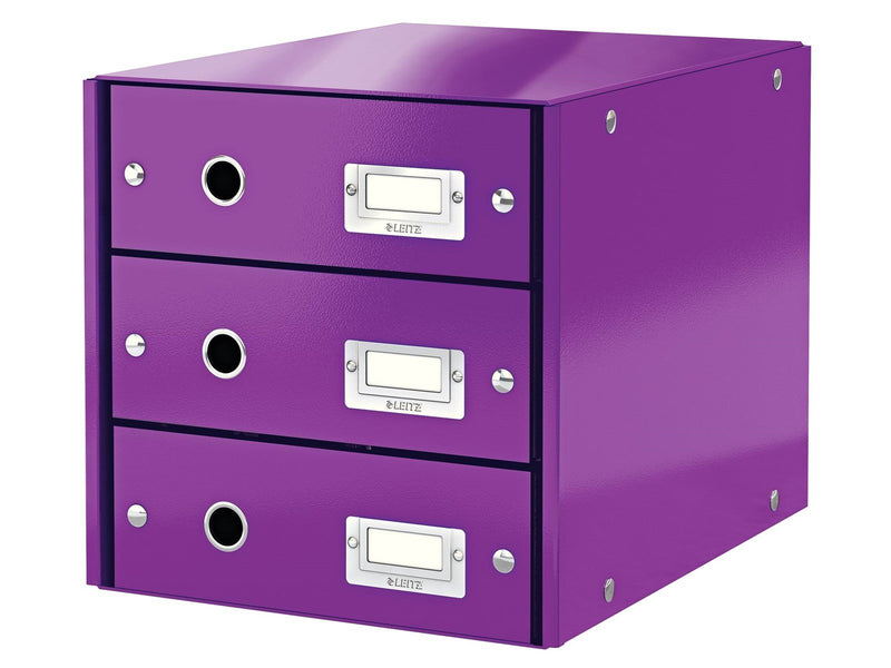 Leitz  Click & Store WOW Schubladenset (3 Schubladen) Violett