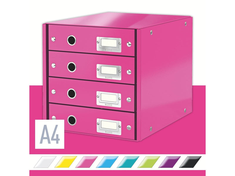 Leitz  Click & Store WOW Schubladenset (4 Schubladen) Pink