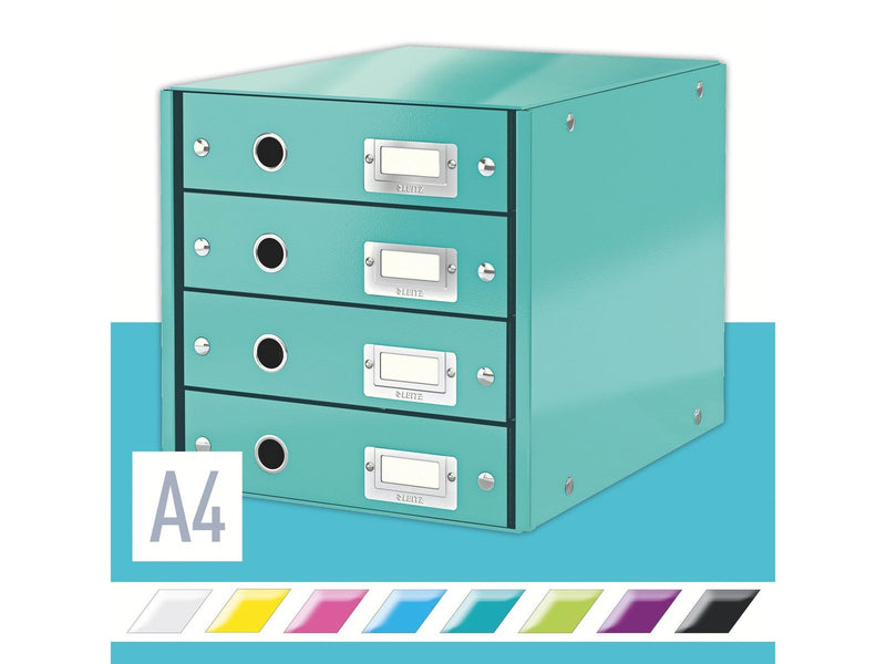 Leitz  Click & Store WOW Schubladenset (4 Schubladen) Eisblau