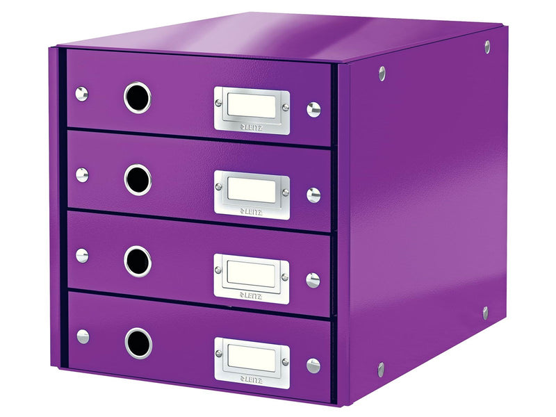 Leitz  Click & Store WOW Schubladenset (4 Schubladen) Violett