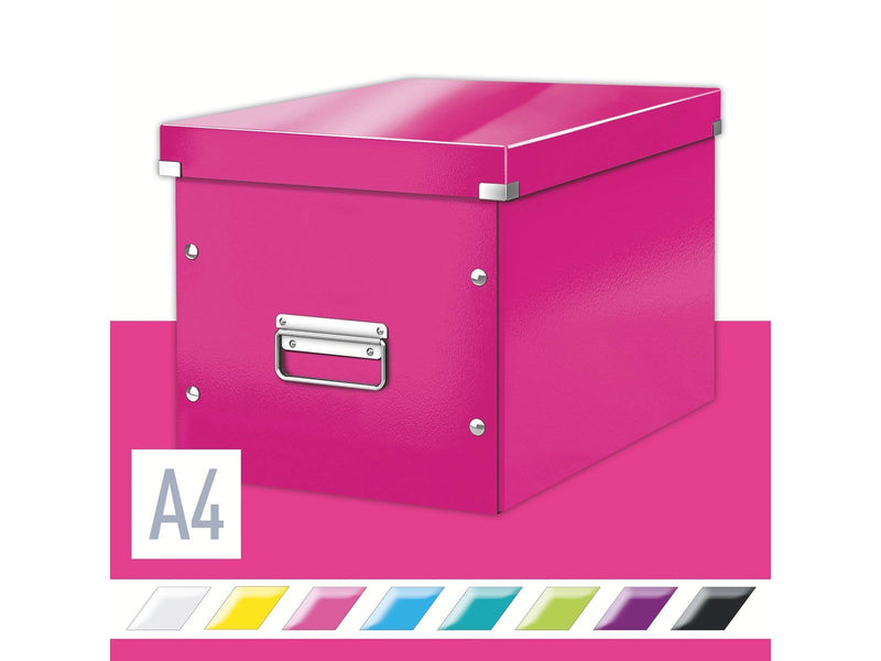 Leitz  Click & Store WOW Aufbewahrungs- und Transportbox Cube Groß Pink