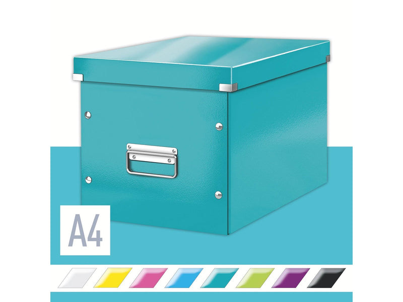 Leitz  Click & Store WOW Aufbewahrungs- und Transportbox Cube Groß Eisblau