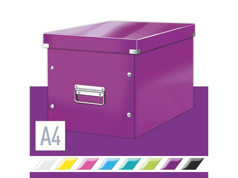 Leitz  Click & Store WOW Aufbewahrungs- und Transportbox Cube Groß Violett
