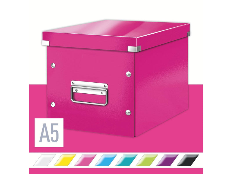 Leitz  Click & Store WOW Aufbewahrungs- und Transportbox Cube Mittel Pink