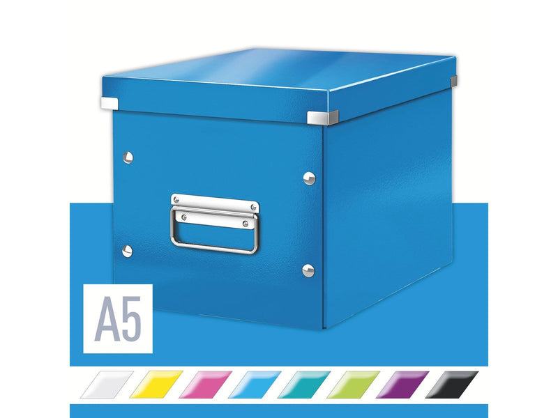 Leitz  Click & Store WOW Aufbewahrungs- und Transportbox Cube Mittel Blau