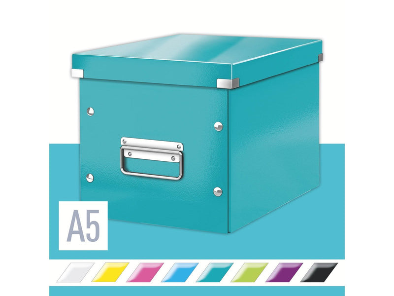 Leitz  Click & Store WOW Aufbewahrungs- und Transportbox Cube Mittel Eisblau