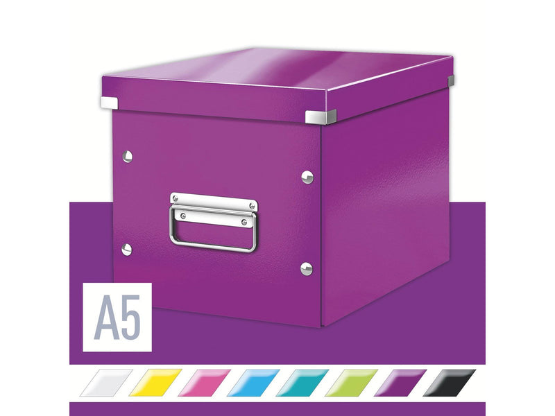 Leitz  Click & Store WOW Aufbewahrungs- und Transportbox Cube Mittel Violett