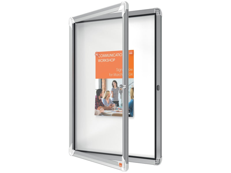 Nobo Premium Plus Schaukasten für den Innenbereich 4 x A4, magnetisch, Klapptür