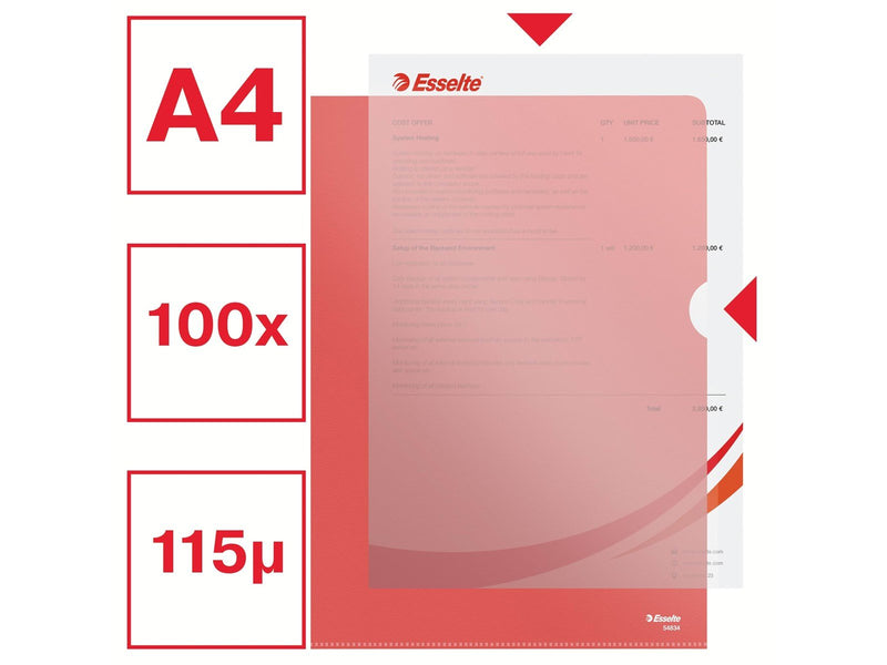 Esselte  Sichthülle Standard Plus Rot