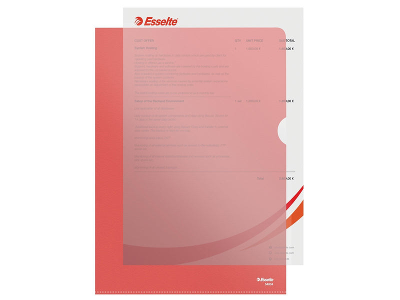 Esselte  Sichthülle Standard Plus Rot