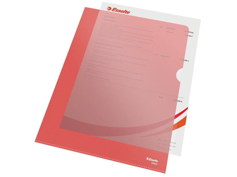 Esselte  Sichthülle Standard Plus Rot