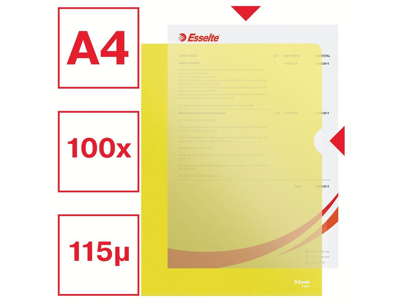 Esselte  Sichthülle Standard Plus Gelb