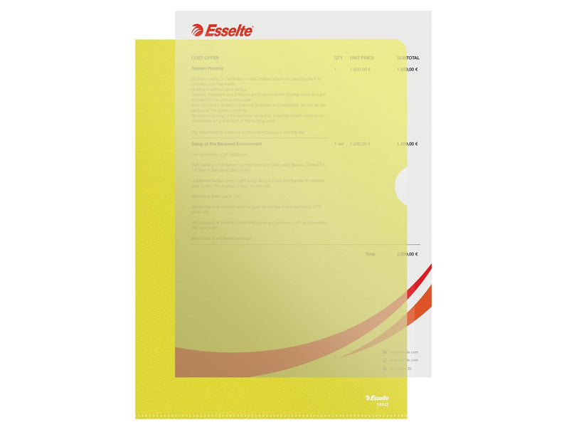Esselte  Sichthülle Standard Plus Gelb