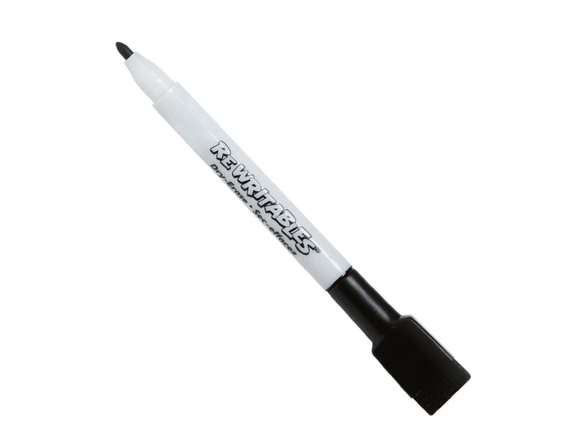 Nobo Quartet ReWritables - Marker - Black, Red, Blue, Green, Yellow, Purple (Pack of 6)