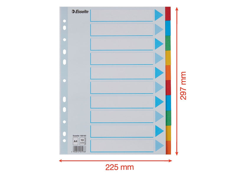 Esselte Register Blanko, Karton