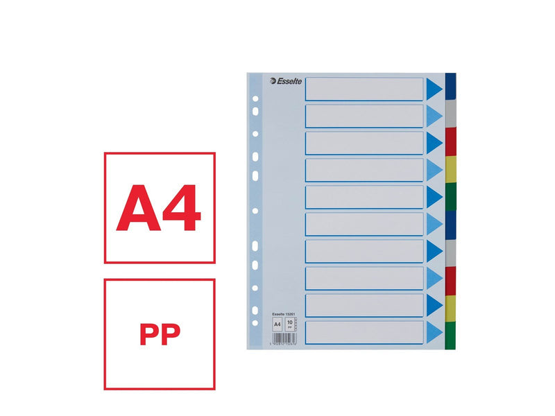 Esselte Register Blanko, Plastik