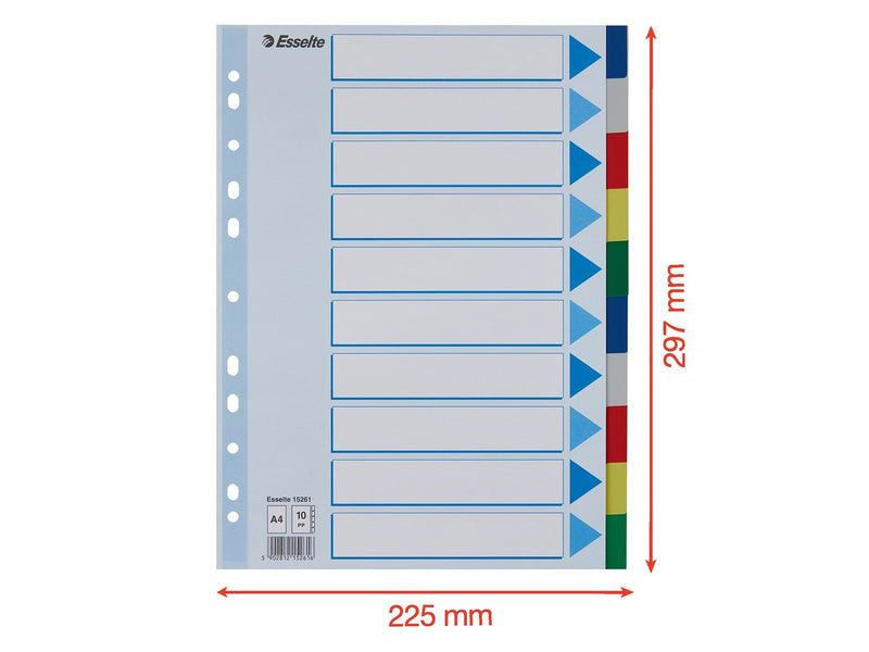 Esselte Register Blanko, Plastik