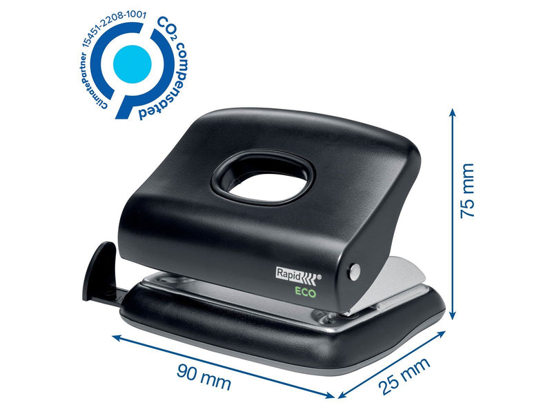 Rapid ECO Büro-Locher, Schwarz