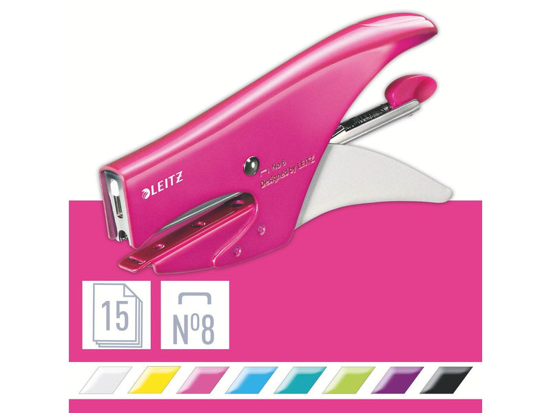 Leitz Plier  5547 15 sh.Metal WOW Pink