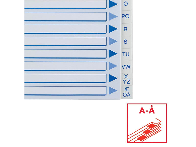 Esselte Indices  PP A4 Maxi A-Å White