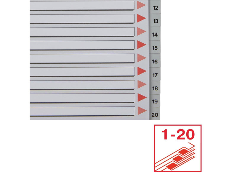 Esselte Register Zahlen, Plastik