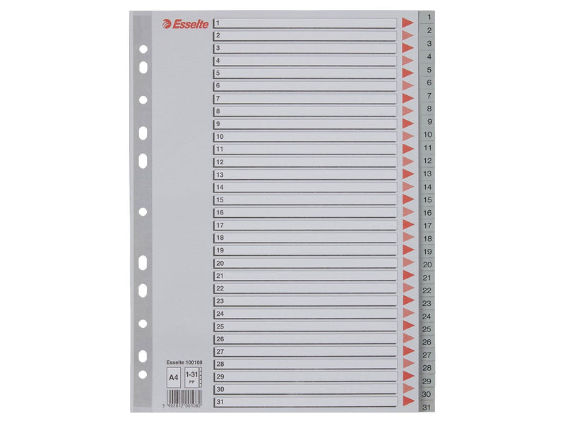 Esselte Register Zahlen, Plastik