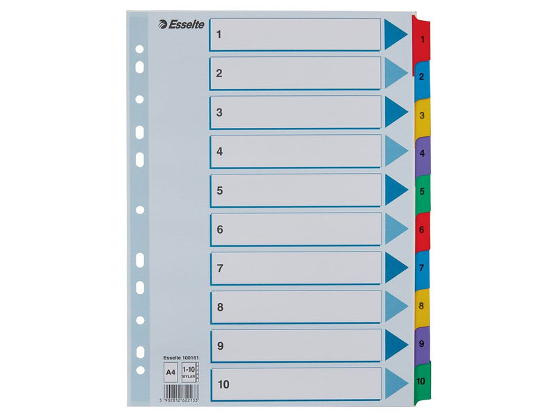 Esselte Register Zahlen, Karton