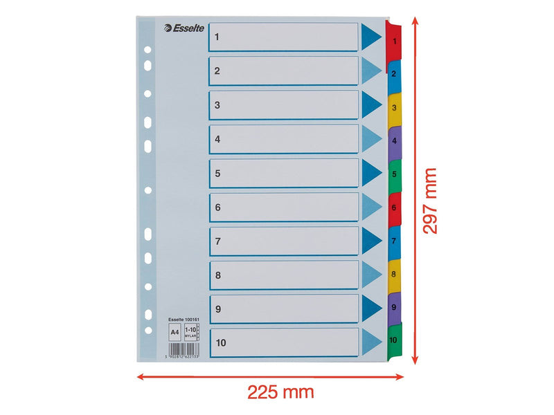 Esselte Register Zahlen, Karton