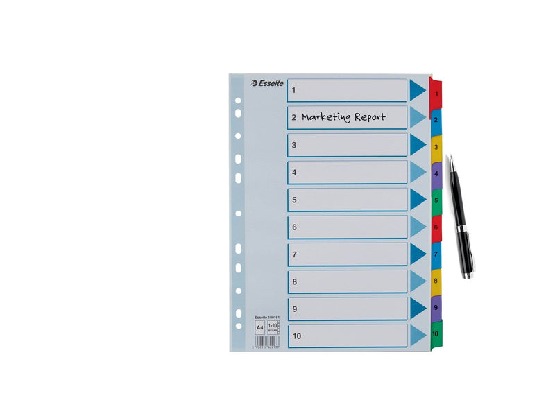 Esselte Register Zahlen, Karton