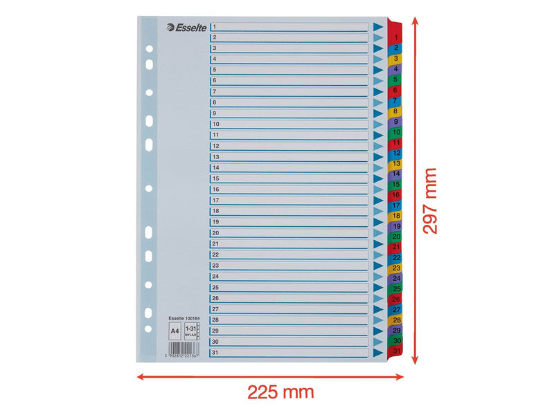 Esselte Register Zahlen, Karton